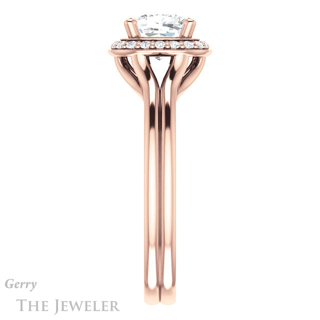 Cushion Cut Forever One Moissanite Engagement Ring #GTJ1202-cushion-fo-r 3 Cushion Cut Forever One Moissanite Engagement Ring #GTJ1202-cushion-fo-r