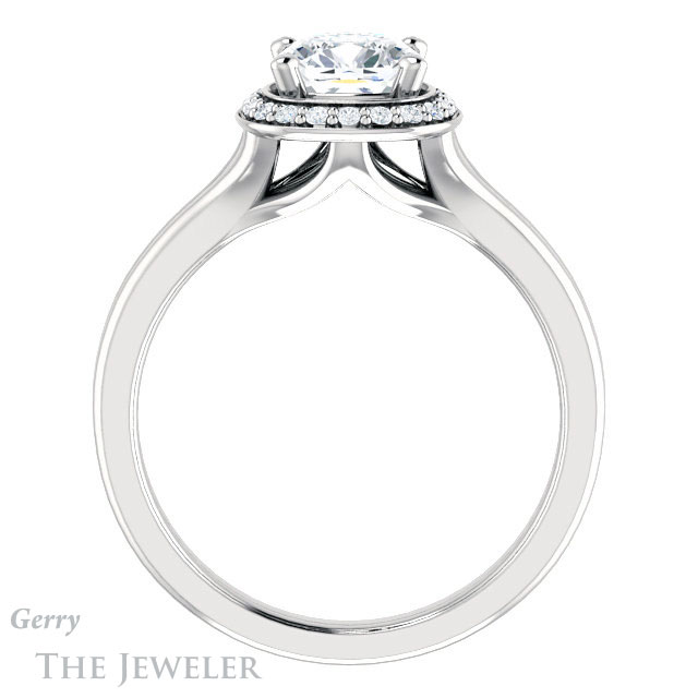 Cushion Cut Forever One Moissanite Engagement Ring #GTJ1202-cushion-fo-w