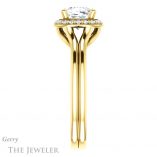 Cushion Cut Forever One Moissanite Engagement Ring #GTJ1202-cushion-fo-y 3 Cushion Cut Forever One Moissanite Engagement Ring #GTJ1202-cushion-fo-y