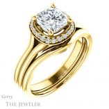 Cushion Cut Forever One Moissanite Engagement Ring #GTJ1202-cushion-fo-y 6 Cushion Cut Forever One Moissanite Engagement Ring #GTJ1202-cushion-fo-y
