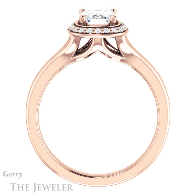 Emerald Cut Forever Brilliant Moissanite Engagement Ring #GTJ1202-emerald-fb-r
