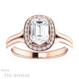 Emerald Cut Forever Brilliant Moissanite Engagement Ring #GTJ1202-emerald-fb-r