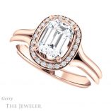 Emerald Cut Forever Brilliant Moissanite Engagement Ring #GTJ1202-emerald-fb-r