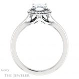 Emerald Cut Forever Brilliant Moissanite Engagement Ring #GTJ1202-emerald-fb-w