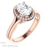 Oval Shaped Forever One Moissanite Engagement Ring #GTJ1202-oval-fo-r 4 Oval Shaped Forever One Moissanite Engagement Ring #GTJ1202-oval-fo-r