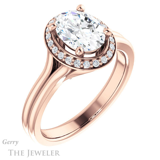 Oval Shaped Forever One Moissanite Engagement Ring #GTJ1202-oval-fo-r 4 Oval Shaped Forever One Moissanite Engagement Ring #GTJ1202-oval-fo-r