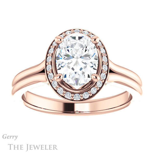 Oval Shaped Forever One Moissanite Engagement Ring #GTJ1202-oval-fo-r 1 Oval Shaped Forever One Moissanite Engagement Ring #GTJ1202-oval-fo-r