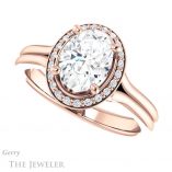 Oval Shaped Forever One Moissanite Engagement Ring #GTJ1202-oval-fo-r 5 Oval Shaped Forever One Moissanite Engagement Ring #GTJ1202-oval-fo-r