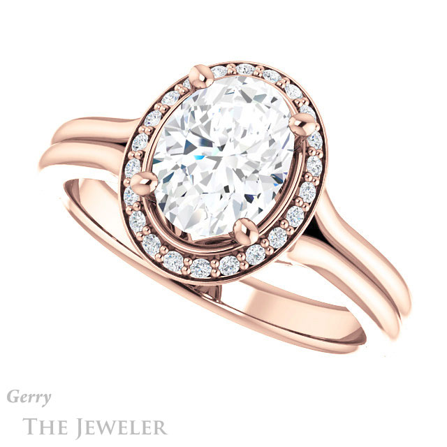 Oval Shaped Forever One Moissanite Engagement Ring #GTJ1202-oval-fo-r 5 Oval Shaped Forever One Moissanite Engagement Ring #GTJ1202-oval-fo-r