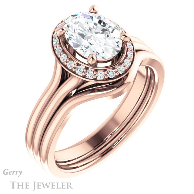Oval Shaped Forever One Moissanite Engagement Ring #GTJ1202-oval-fo-r 6 Oval Shaped Forever One Moissanite Engagement Ring #GTJ1202-oval-fo-r