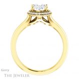 Oval Shaped Forever One Moissanite Engagement Ring #GTJ1202-oval-fo-y 2 Oval Shaped Forever One Moissanite Engagement Ring #GTJ1202-oval-fo-y