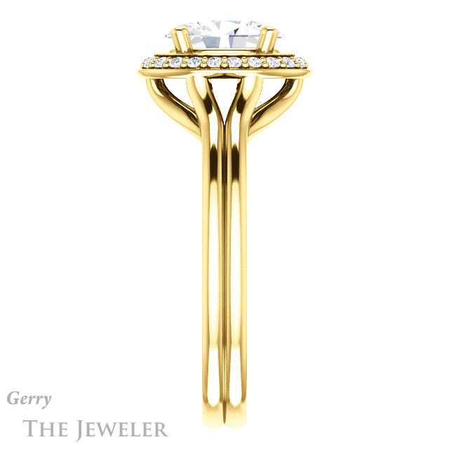 Oval Shaped Forever One Moissanite Engagement Ring #GTJ1202-oval-fo-y 3 Oval Shaped Forever One Moissanite Engagement Ring #GTJ1202-oval-fo-y