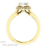 Round Cut Forever One Moissanite Engagement Ring #GTJ1202-round-fo-y 2 Round Cut Forever One Moissanite Engagement Ring #GTJ1202-round-fo-y