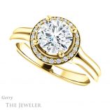 Round Cut Forever One Moissanite Engagement Ring #GTJ1202-round-fo-y 5 Round Cut Forever One Moissanite Engagement Ring #GTJ1202-round-fo-y