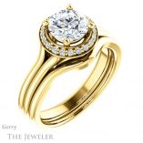 Round Cut Forever One Moissanite Engagement Ring #GTJ1202-round-fo-y 6 Round Cut Forever One Moissanite Engagement Ring #GTJ1202-round-fo-y