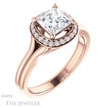 Princess Cut Forever One Moissanite Engagement Ring #GTJ1202-square-fo-r
