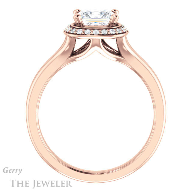 Princess Cut Forever One Moissanite Engagement Ring #GTJ1202-square-fo-r