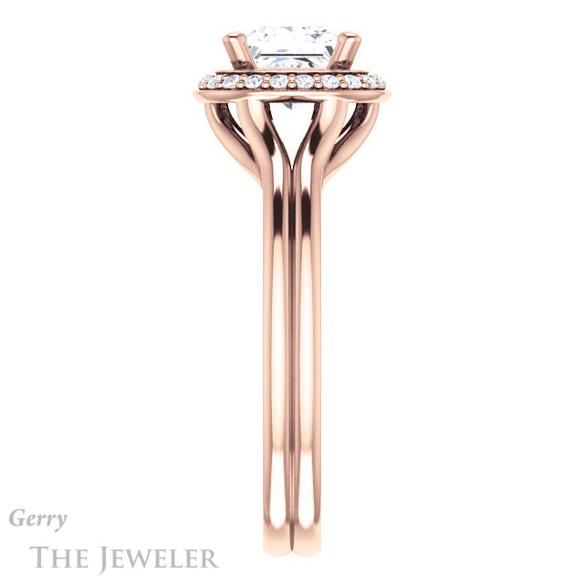 Princess Cut Forever One Moissanite Engagement Ring #GTJ1202-square-fo-r