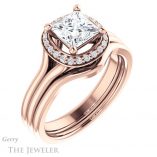 Princess Cut Forever One Moissanite Engagement Ring #GTJ1202-square-fo-r