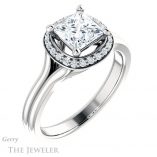 Princess Cut Forever One Moissanite Engagement Ring #GTJ1202-square-fo-w