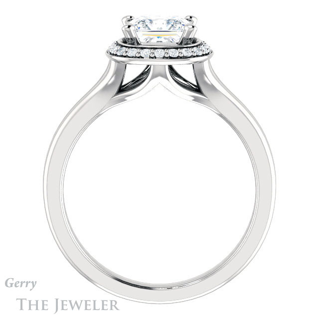 Princess Cut Forever One Moissanite Engagement Ring #GTJ1202-square-fo-w