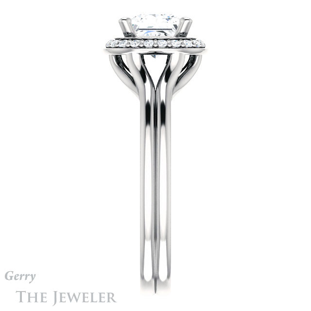 Princess Cut Forever One Moissanite Engagement Ring #GTJ1202-square-fo-w
