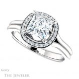 Princess Cut Forever One Moissanite Engagement Ring #GTJ1202-square-fo-w