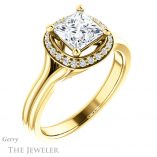 Princess Cut Forever One Moissanite Engagement Ring #GTJ1202-square-fo-y 4 Princess Cut Forever One Moissanite Engagement Ring #GTJ1202-square-fo-y
