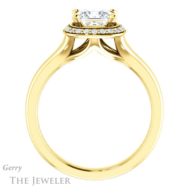 Princess Cut Forever One Moissanite Engagement Ring #GTJ1202-square-fo-y