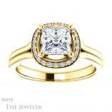 Princess Cut Forever One Moissanite Engagement Ring #GTJ1202-square-fo-y 1 Princess Cut Forever One Moissanite Engagement Ring #GTJ1202-square-fo-y