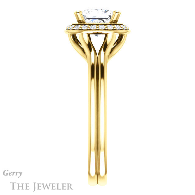 Princess Cut Forever One Moissanite Engagement Ring #GTJ1202-square-fo-y 3 Princess Cut Forever One Moissanite Engagement Ring #GTJ1202-square-fo-y
