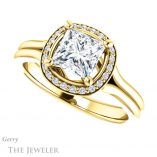 Princess Cut Forever One Moissanite Engagement Ring #GTJ1202-square-fo-y 5 Princess Cut Forever One Moissanite Engagement Ring #GTJ1202-square-fo-y