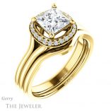 Princess Cut Forever One Moissanite Engagement Ring #GTJ1202-square-fo-y 6 Princess Cut Forever One Moissanite Engagement Ring #GTJ1202-square-fo-y