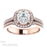 Cushion Cut Forever One Moissanite Engagement Ring #GTJ1203-cushion-fo-r