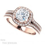 Cushion Cut Forever One Moissanite Engagement Ring #GTJ1203-cushion-fo-r