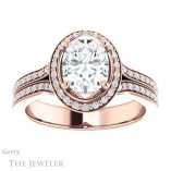 Oval Shaped Forever One Moissanite Engagement Ring #GTJ1203-oval-fo-r
