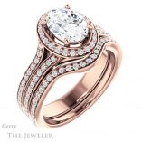 Oval Shaped Forever One Moissanite Engagement Ring #GTJ1203-oval-fo-r
