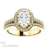 Oval Shaped Forever One Moissanite Engagement Ring #GTJ1203-oval-fo-y 1 Oval Shaped Forever One Moissanite Engagement Ring #GTJ1203-oval-fo-y