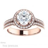 Round Cut Forever One Moissanite Engagement Ring #GTJ1203-round-fo-r 1 Round Cut Forever One Moissanite Engagement Ring #GTJ1203-round-fo-r
