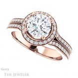 Round Cut Forever One Moissanite Engagement Ring #GTJ1203-round-fo-r 5 Round Cut Forever One Moissanite Engagement Ring #GTJ1203-round-fo-r
