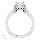 Princess Cut Forever One Moissanite Engagement Ring #GTJ1203-square-fo-w 2 Princess Cut Forever One Moissanite Engagement Ring #GTJ1203-square-fo-w