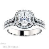 Princess Cut Forever One Moissanite Engagement Ring #GTJ1203-square-fo-w 1 Princess Cut Forever One Moissanite Engagement Ring #GTJ1203-square-fo-w