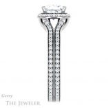 Princess Cut Forever One Moissanite Engagement Ring #GTJ1203-square-fo-w 3 Princess Cut Forever One Moissanite Engagement Ring #GTJ1203-square-fo-w