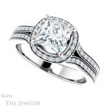 Princess Cut Forever One Moissanite Engagement Ring #GTJ1203-square-fo-w 5 Princess Cut Forever One Moissanite Engagement Ring #GTJ1203-square-fo-w
