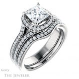 Princess Cut Forever One Moissanite Engagement Ring #GTJ1203-square-fo-w 6 Princess Cut Forever One Moissanite Engagement Ring #GTJ1203-square-fo-w