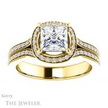 Princess Cut Forever One Moissanite Engagement Ring #GTJ1203-square-fo-y 1 Princess Cut Forever One Moissanite Engagement Ring #GTJ1203-square-fo-y