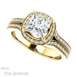 Princess Cut Forever One Moissanite Engagement Ring #GTJ1203-square-fo-y 5 Princess Cut Forever One Moissanite Engagement Ring #GTJ1203-square-fo-y