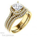Princess Cut Forever One Moissanite Engagement Ring #GTJ1203-square-fo-y 6 Princess Cut Forever One Moissanite Engagement Ring #GTJ1203-square-fo-y