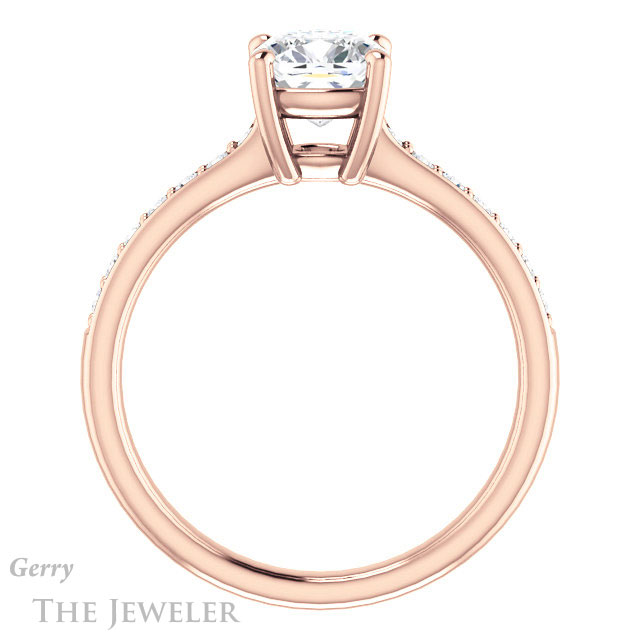 Cushion Cut Forever One Moissanite Engagement Ring #GTJ1206-cushion-fo-r