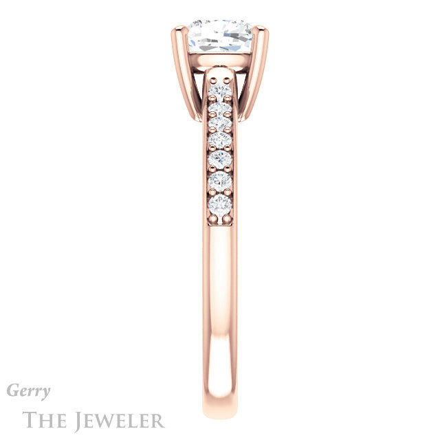 Cushion Cut Forever One Moissanite Engagement Ring #GTJ1206-cushion-fo-r